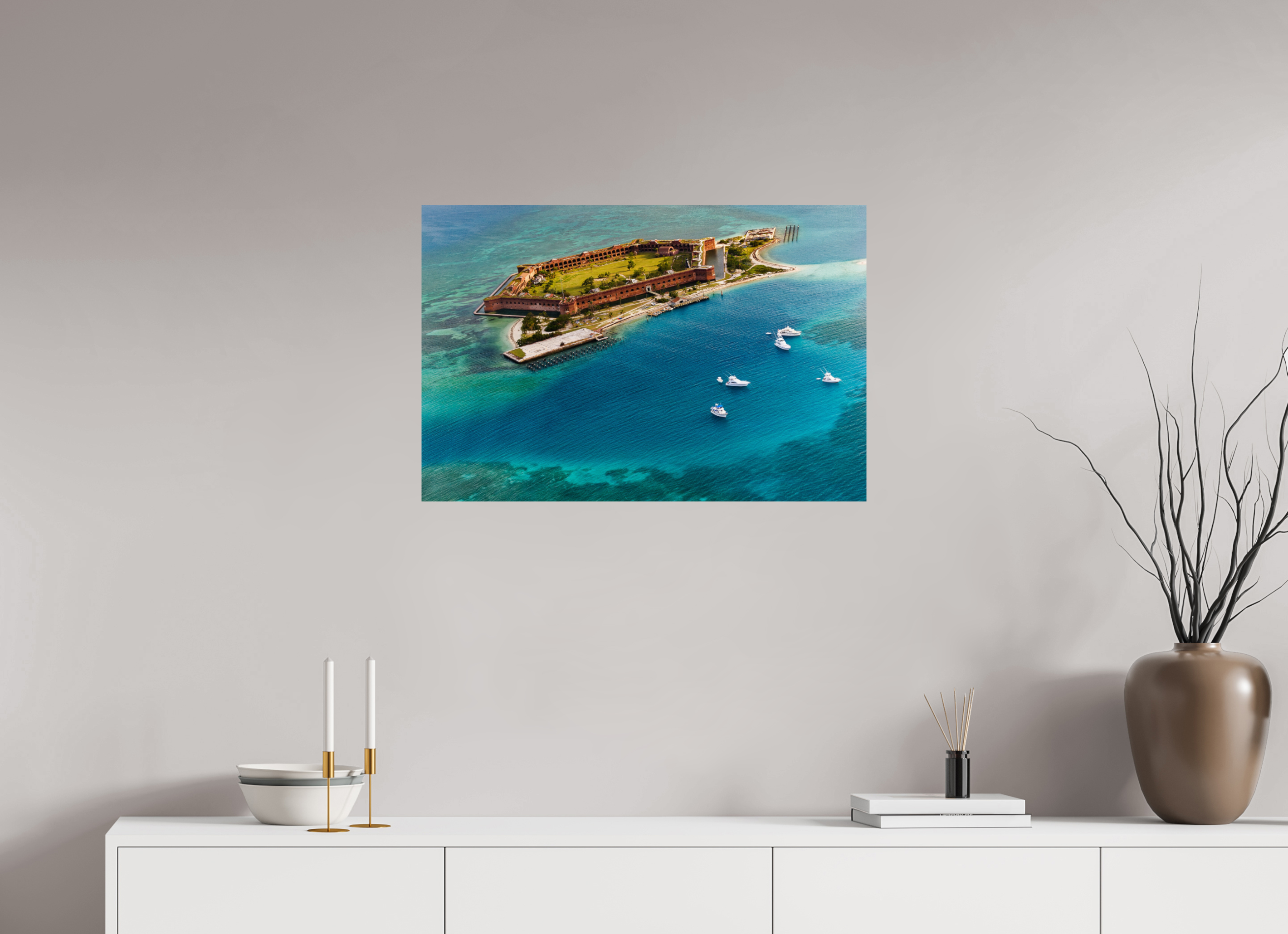 30 x 20″, ChromaLuxe HD Metal Print Fort Jefferson
