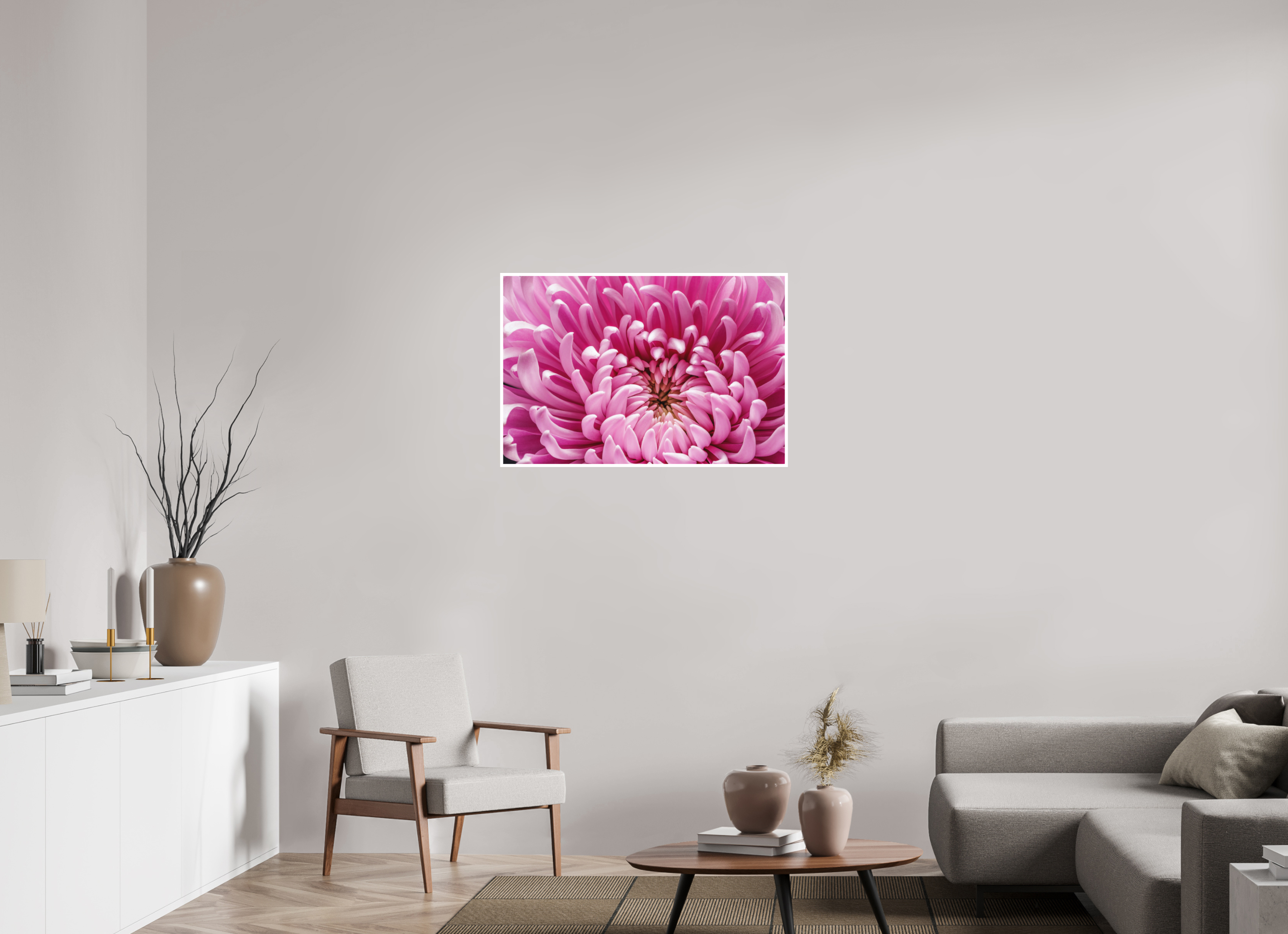 36 x 24″, Fine Art Print Pink Chrysanthemum Flower