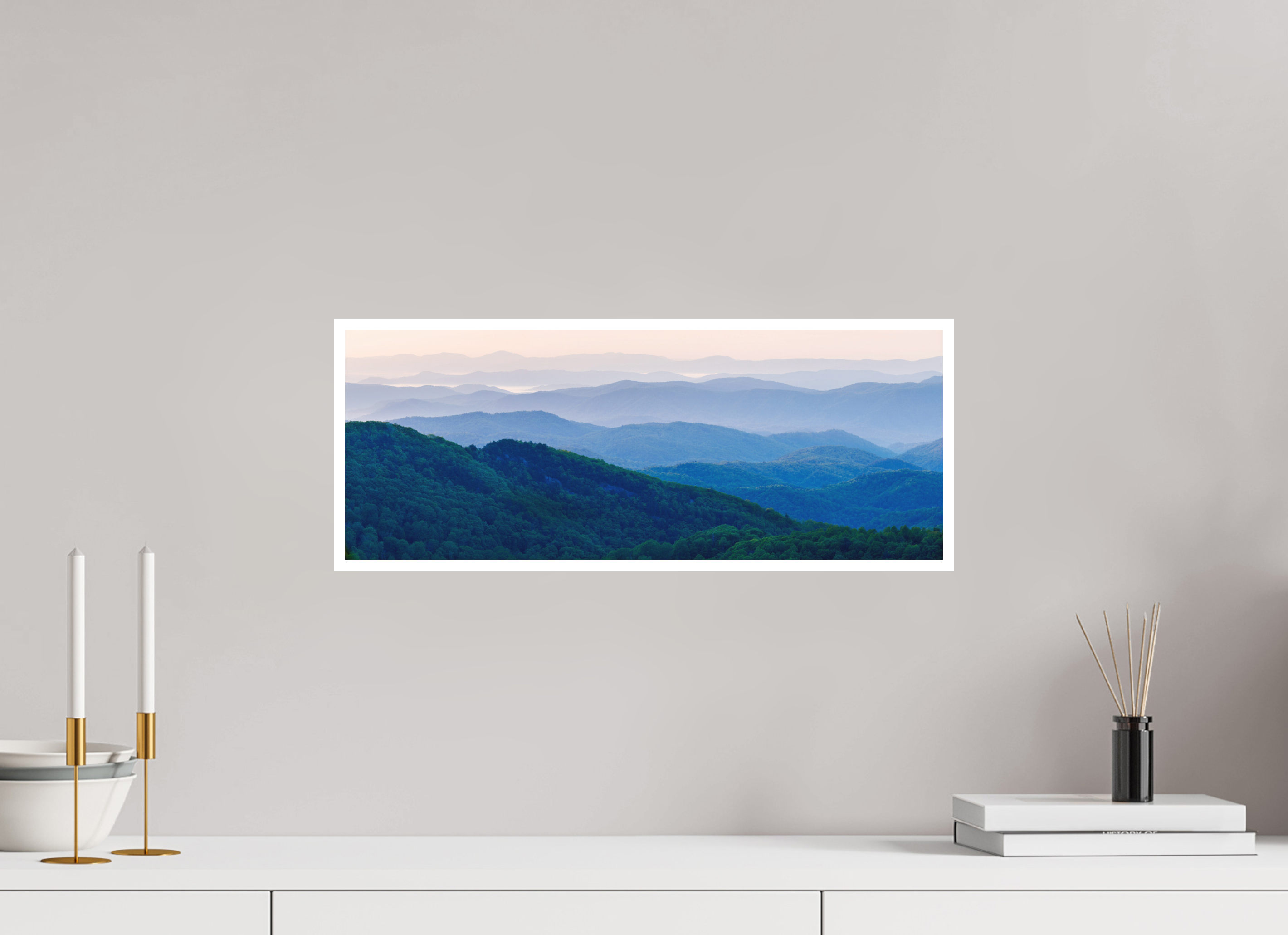 20.8 x 8″, Fine Art Print Blue Ridge Mountains
