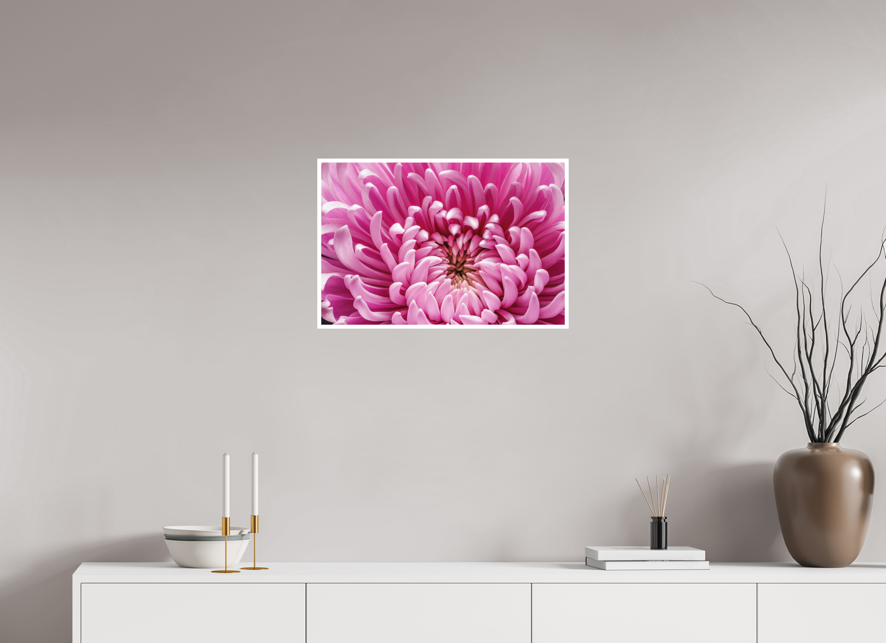 24 x 16″, Photo Print On Fuji Crystal DP II, Matte Pink Chrysanthemum Flower
