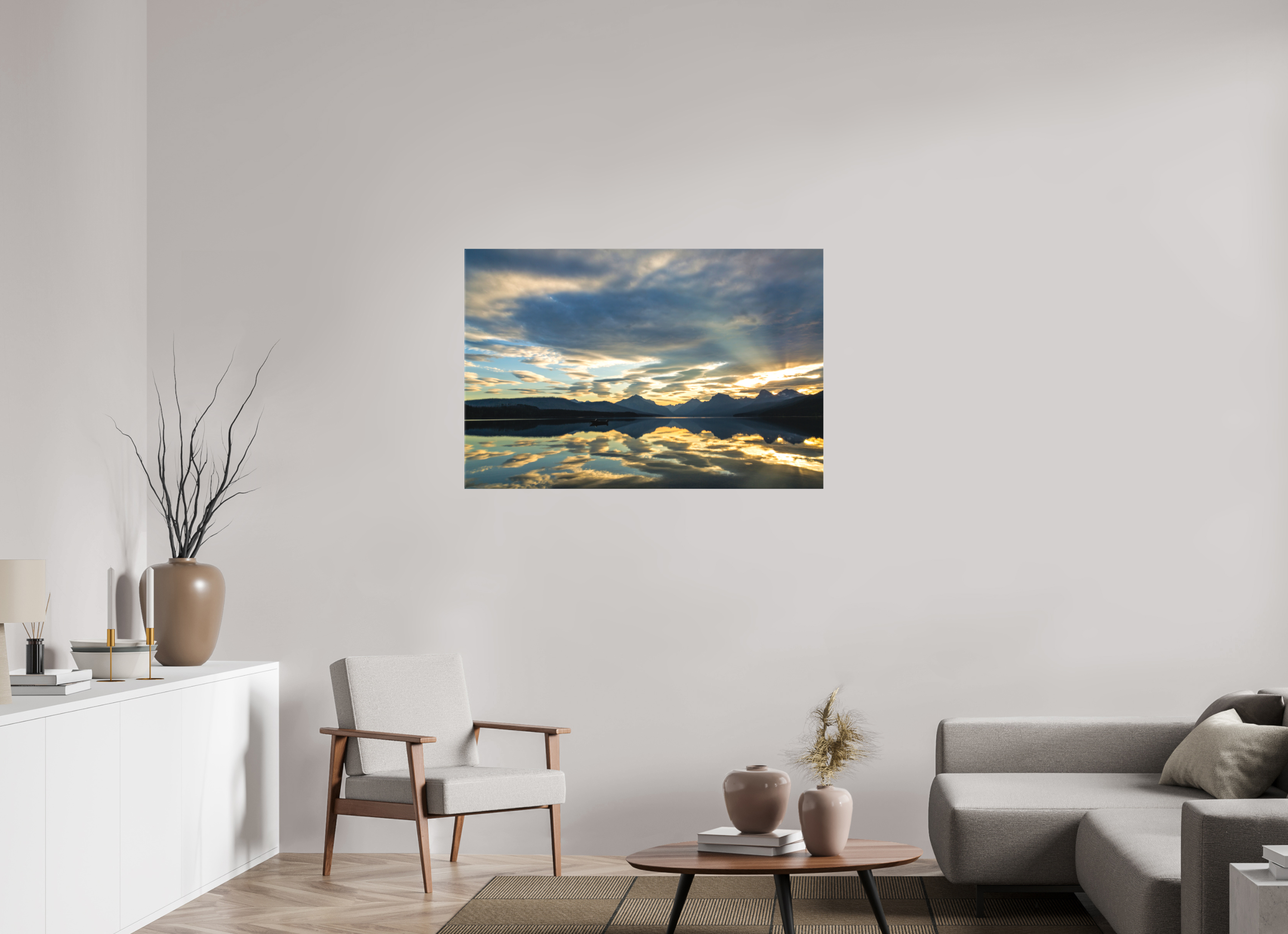 45 x 30″, Matte Canvas on Stretcher Frame 1.57 Lake McDonald