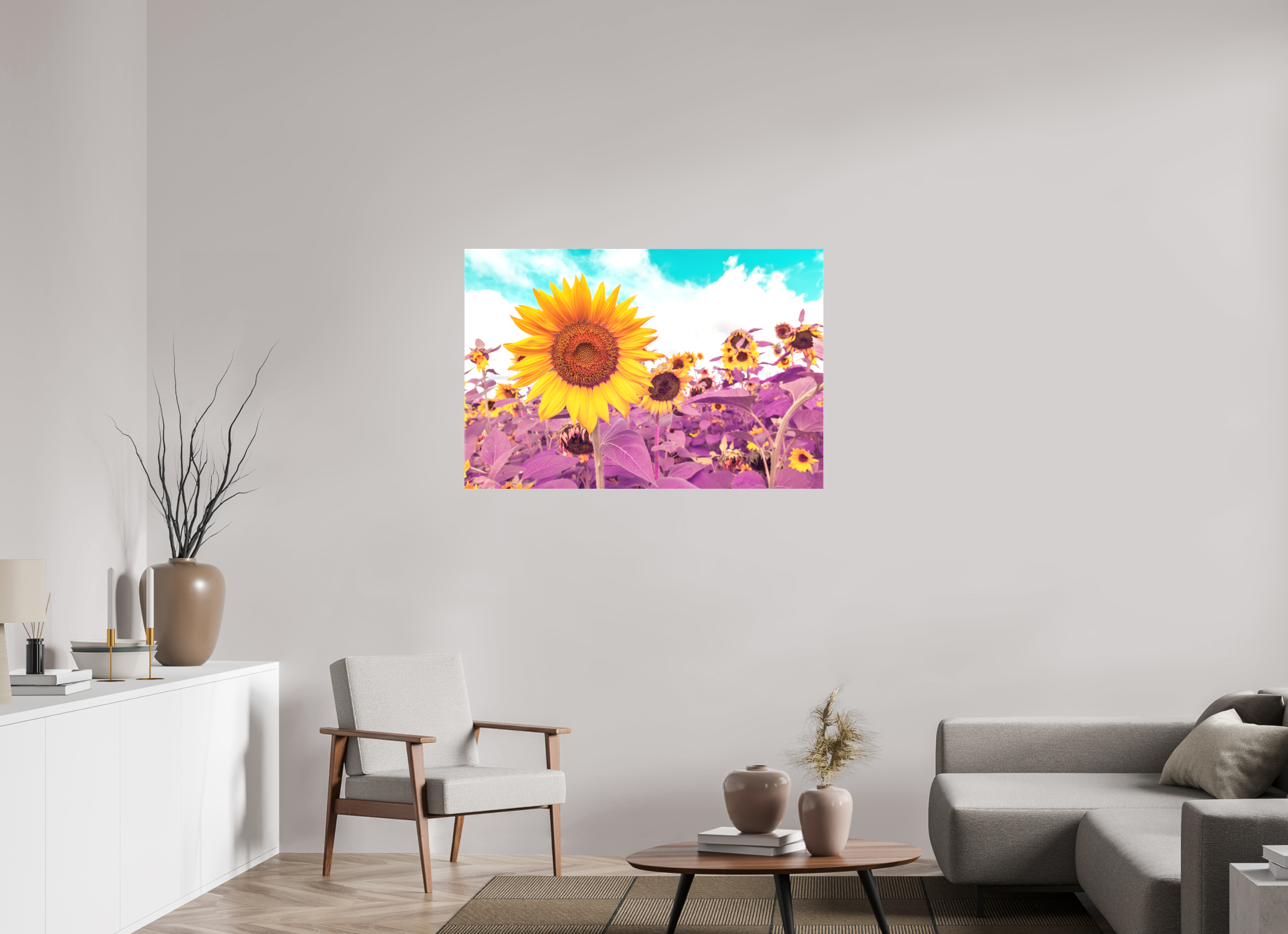45 x 30″, Matte Canvas on Stretcher Frame 1.57 Sunflower