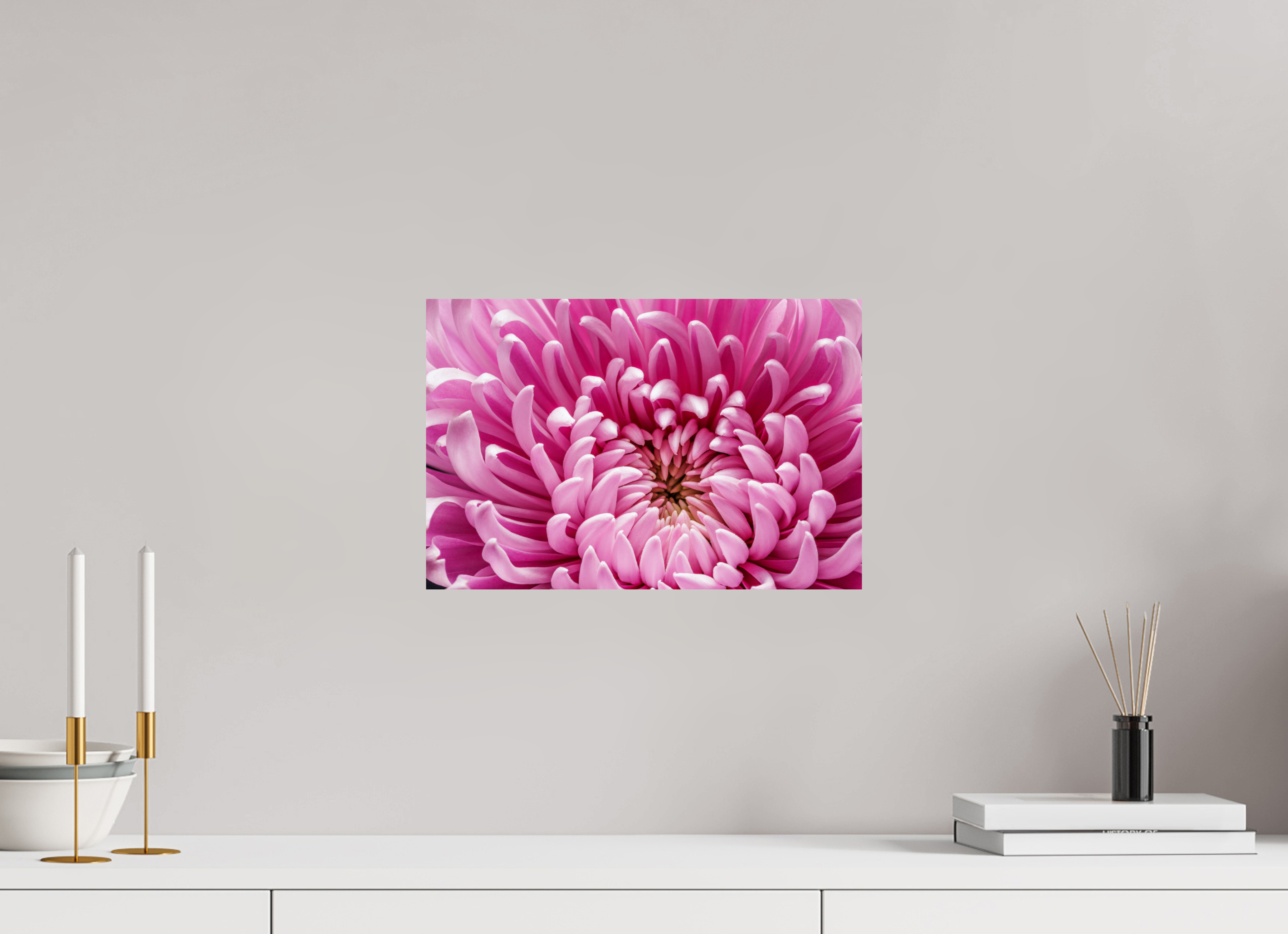 15 x 10″, ChromaLuxe HD Metal Print Pink Chrysanthemum Flower
