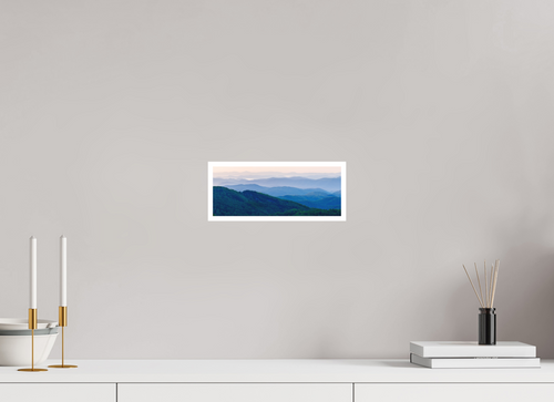 10.4 x 4″, Photo Print On Fuji Crystal DP II, Matte Blue Ridge Mountains