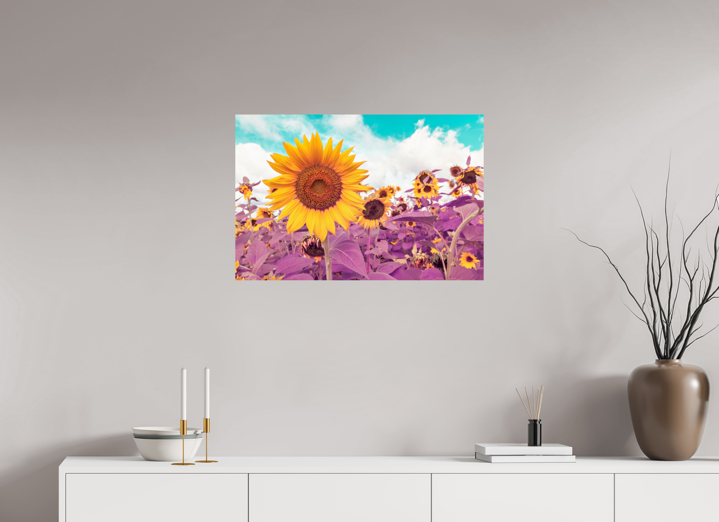 30 x 20″, ChromaLuxe HD Metal Print Sunflower