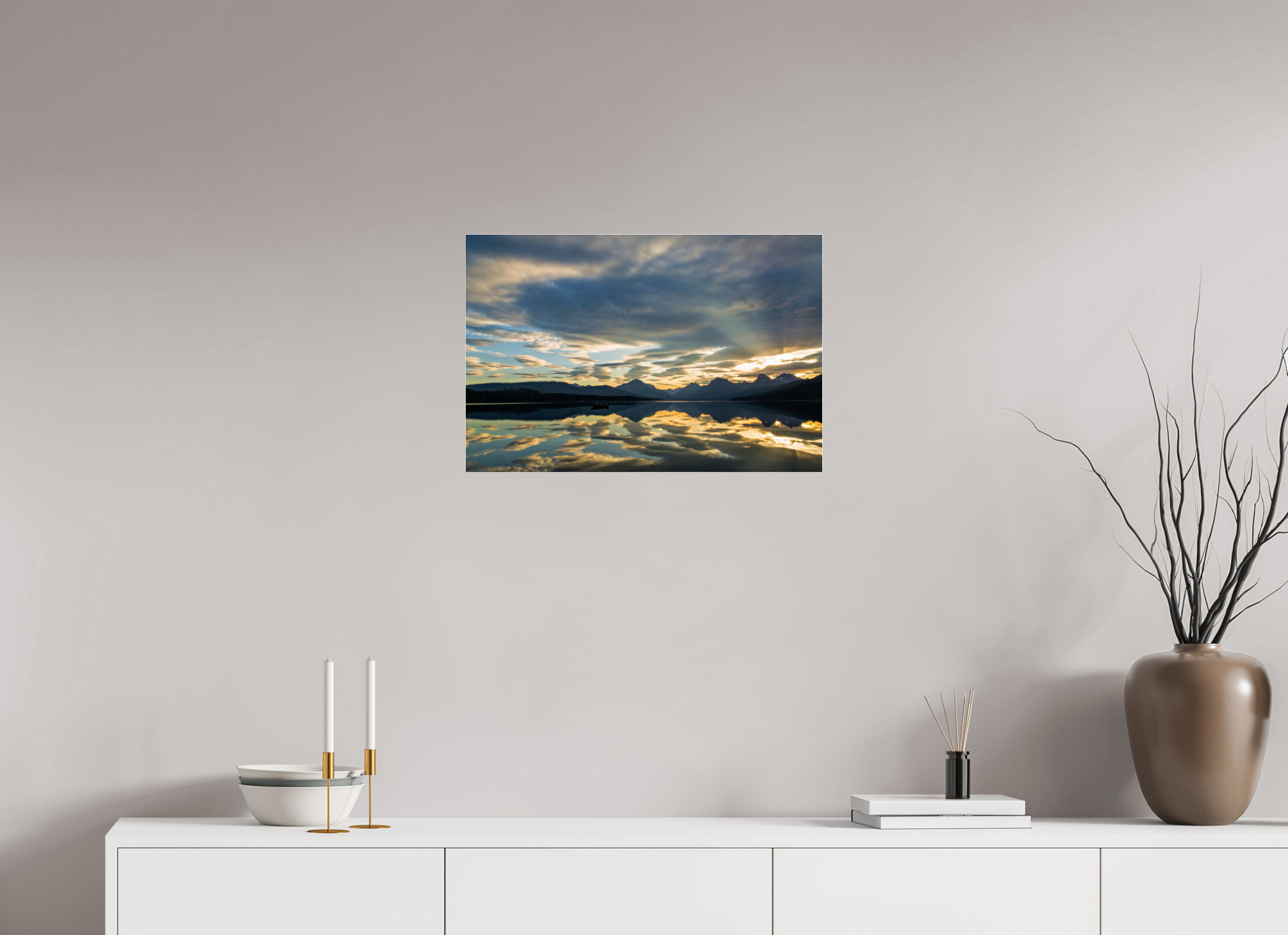 24 x 16″, Photo Print Under Acrylic Glass Lake McDonald
