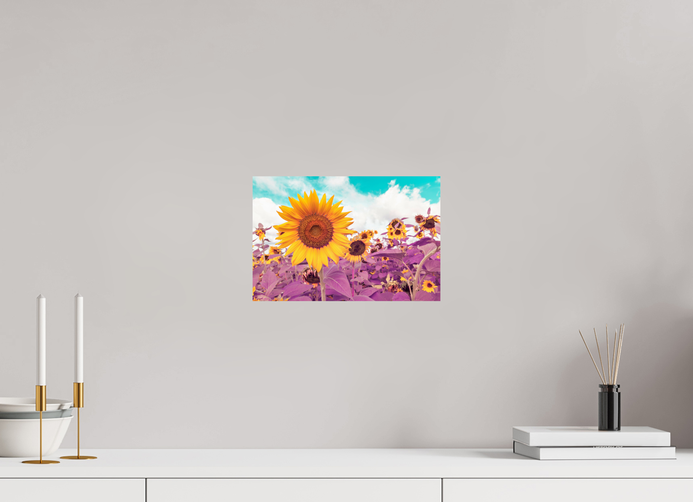 12 x 8″, ChromaLuxe HD Metal Print Sunflower