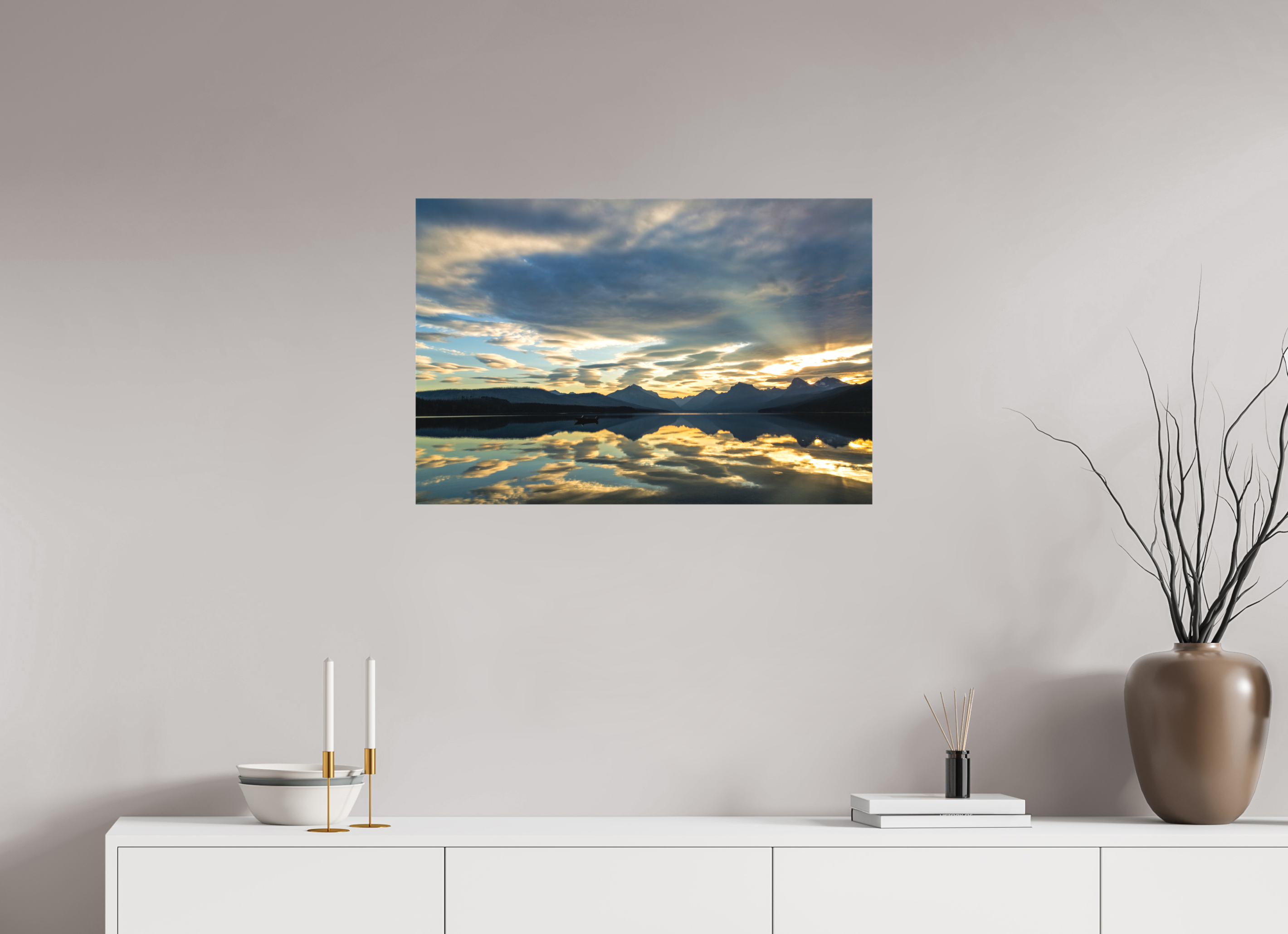 30 x 20″, Matte Canvas on Stretcher Frame 1.57 Lake McDonald