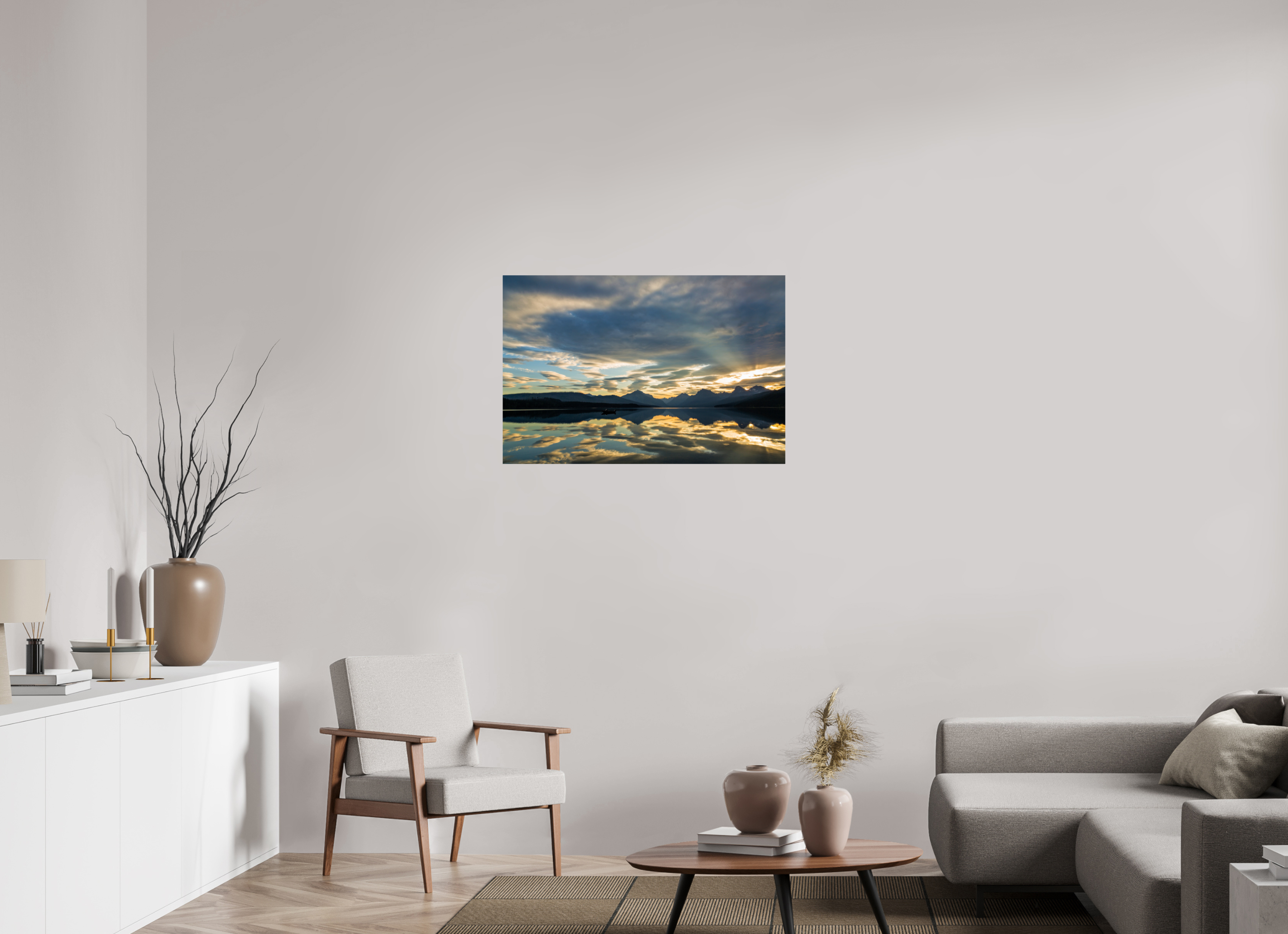 36 x 24″, ChromaLuxe HD Metal Print Lake McDonald