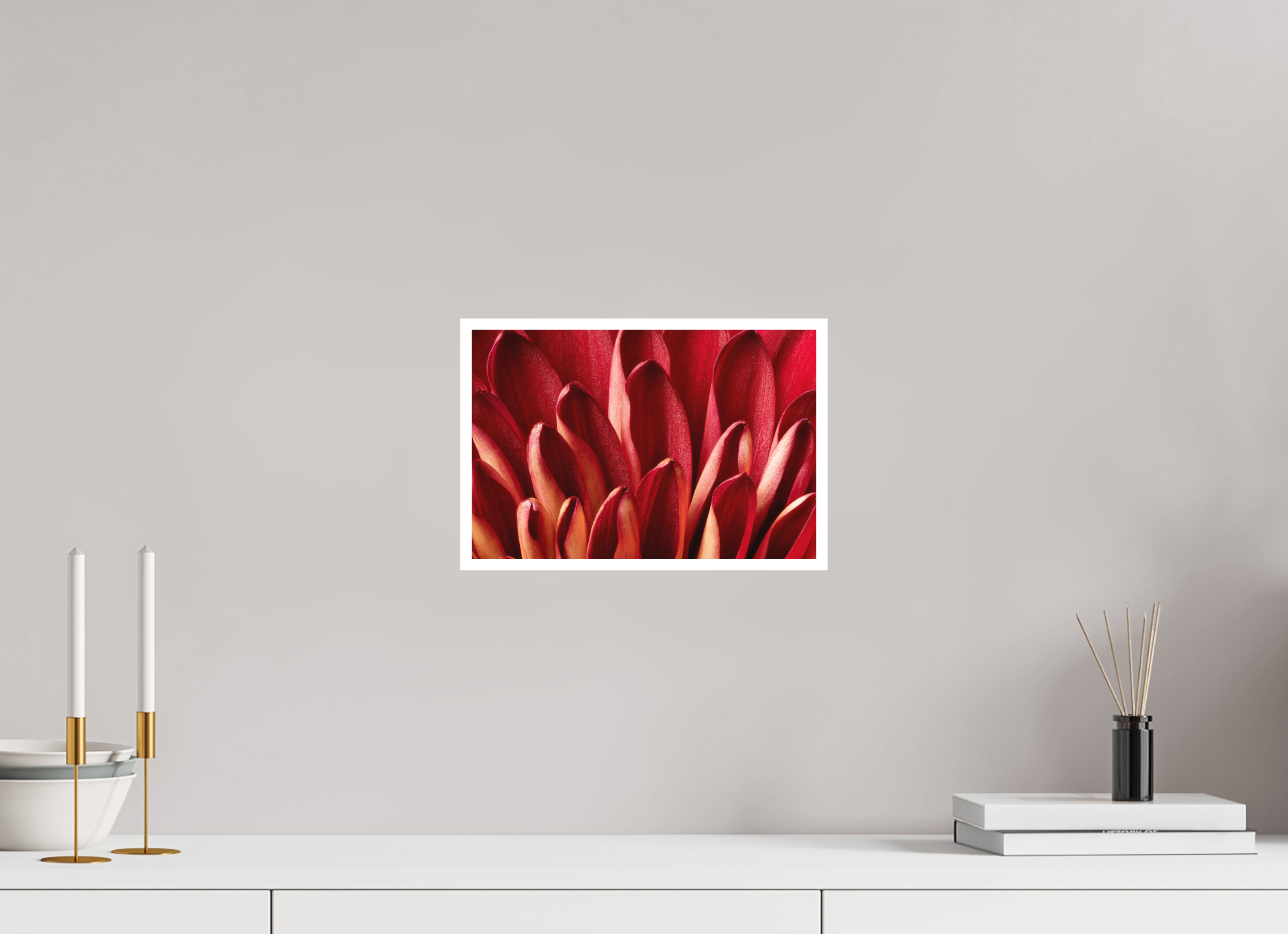 12 x 8″, Photo Print On Fuji Crystal DP II, Matte Red Mums Petals