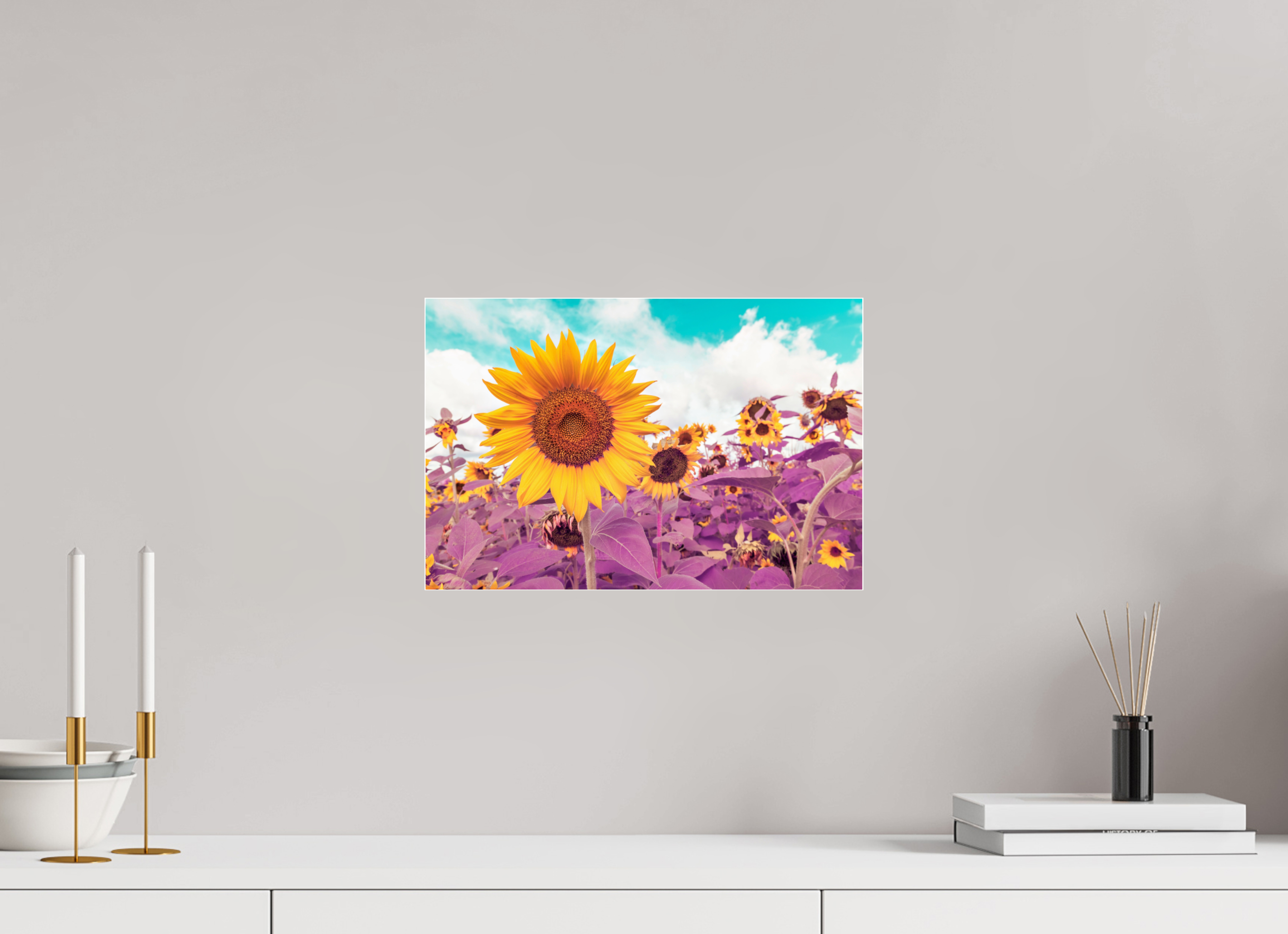 15 x 10″, Photo Print Under Acrylic Glass Sunflower