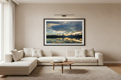 Lake McDonald Sunrise — Living Room Mockup