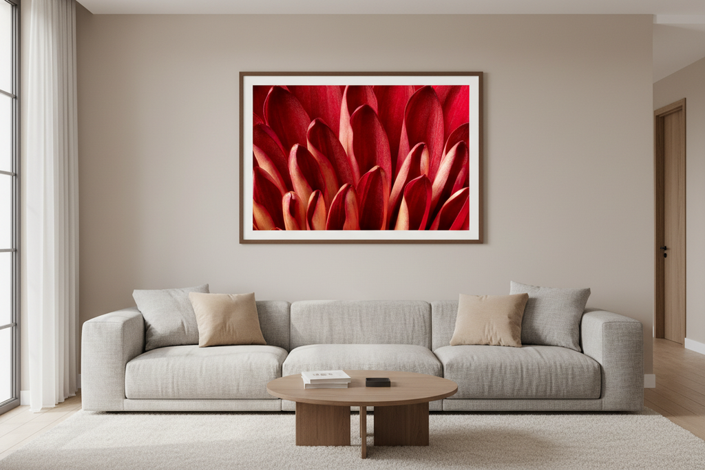 Red Mums — Living Room Mockup