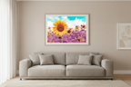Sunflower in Infrared — Living Room Mockup