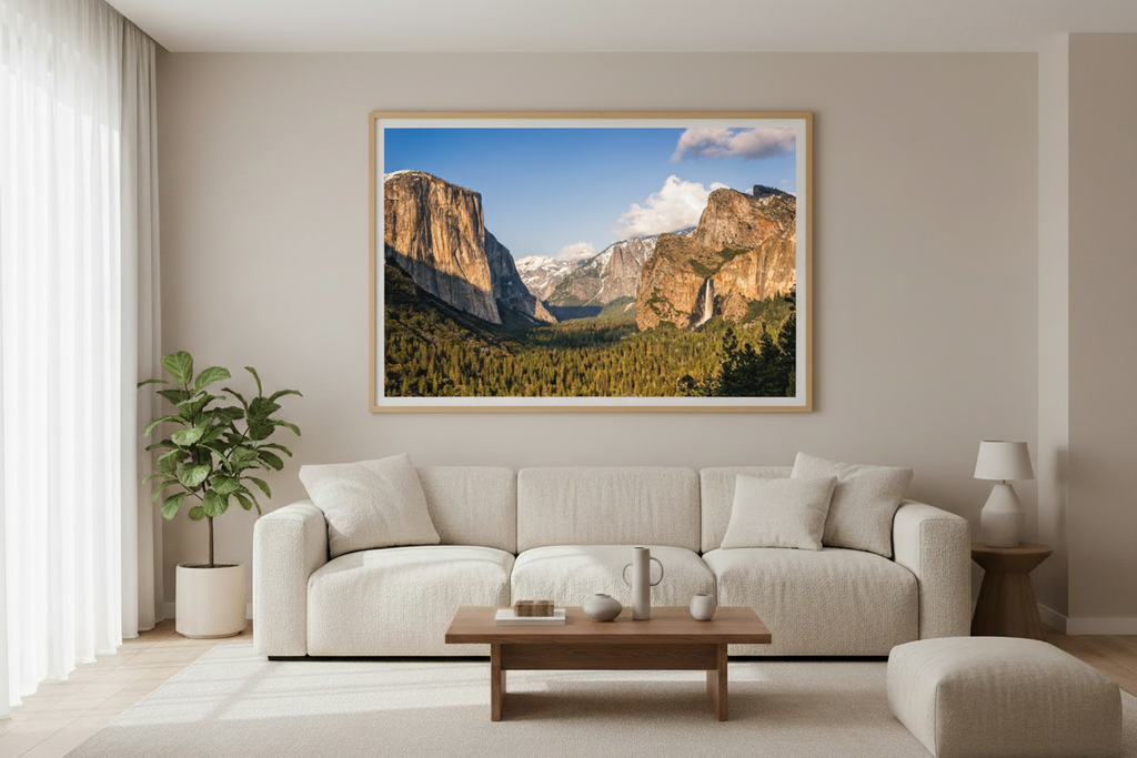 Yosemite Valley Tunnel View — Living Room Mockup